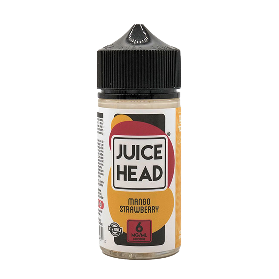 Juice Head Mango Strawberry vape juice bottle on a white background