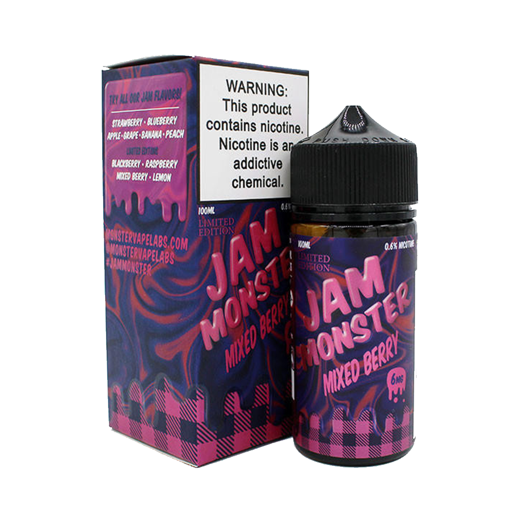 Jam Monster Mixed Berry 100ml – Fruity E-Liquid Blend (6mg)
