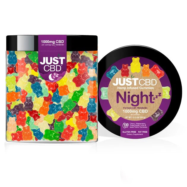 Just CBD Nighttime Gummy Bears with Melatonin 1000mg CBD