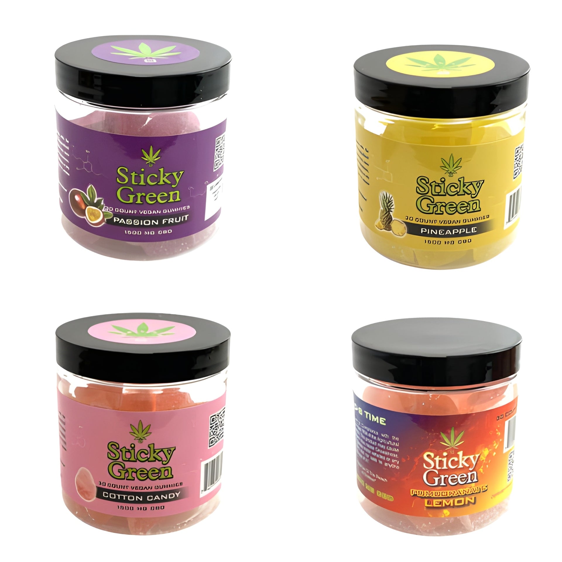 Sticky Green Gummy Cotton Candy 50mg