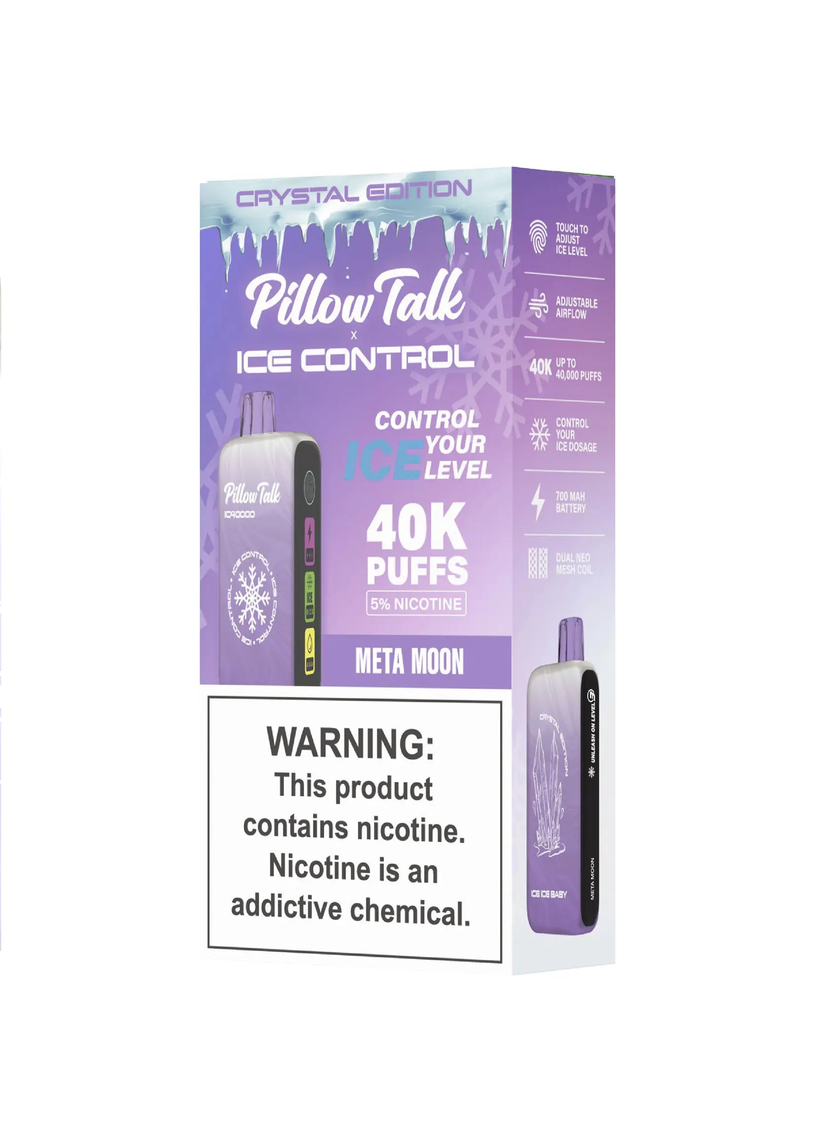 Pillow Talk Crystal Edition Ice Control Meta Moon 40,000 Puffs