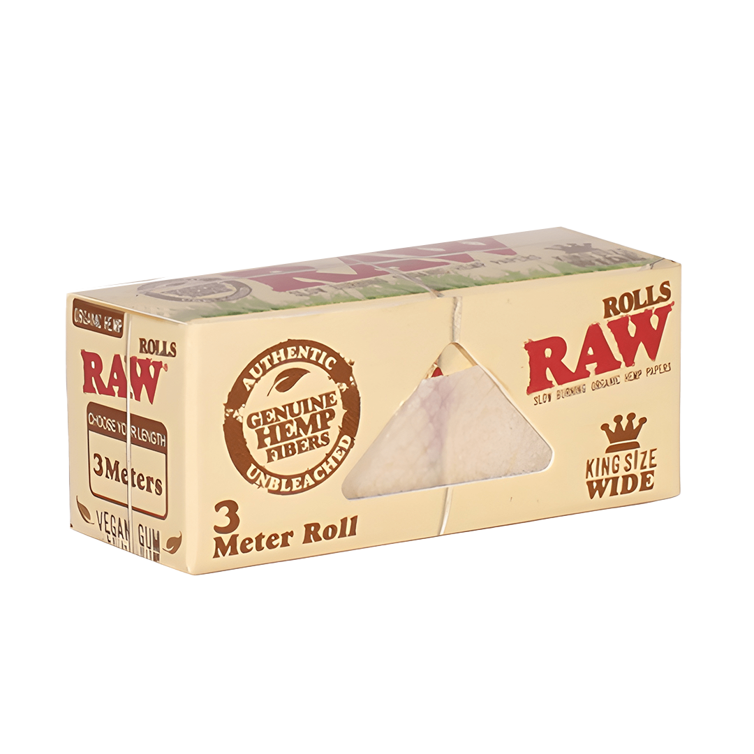 RAW Organic Rolls – King Size Wide | Natural Hemp Rolling Papers