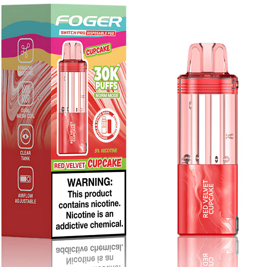 Foger Red Velvet Cupcake 30K Puffs