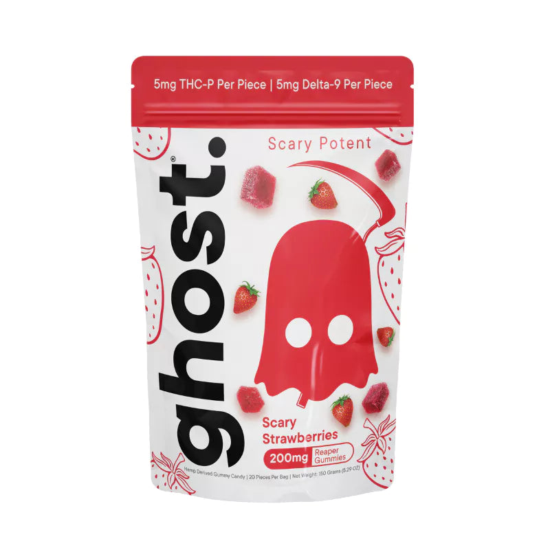 Ghost Reaper Gummies – 200mg D9 + THC-P (20ct) – 4 Flavors