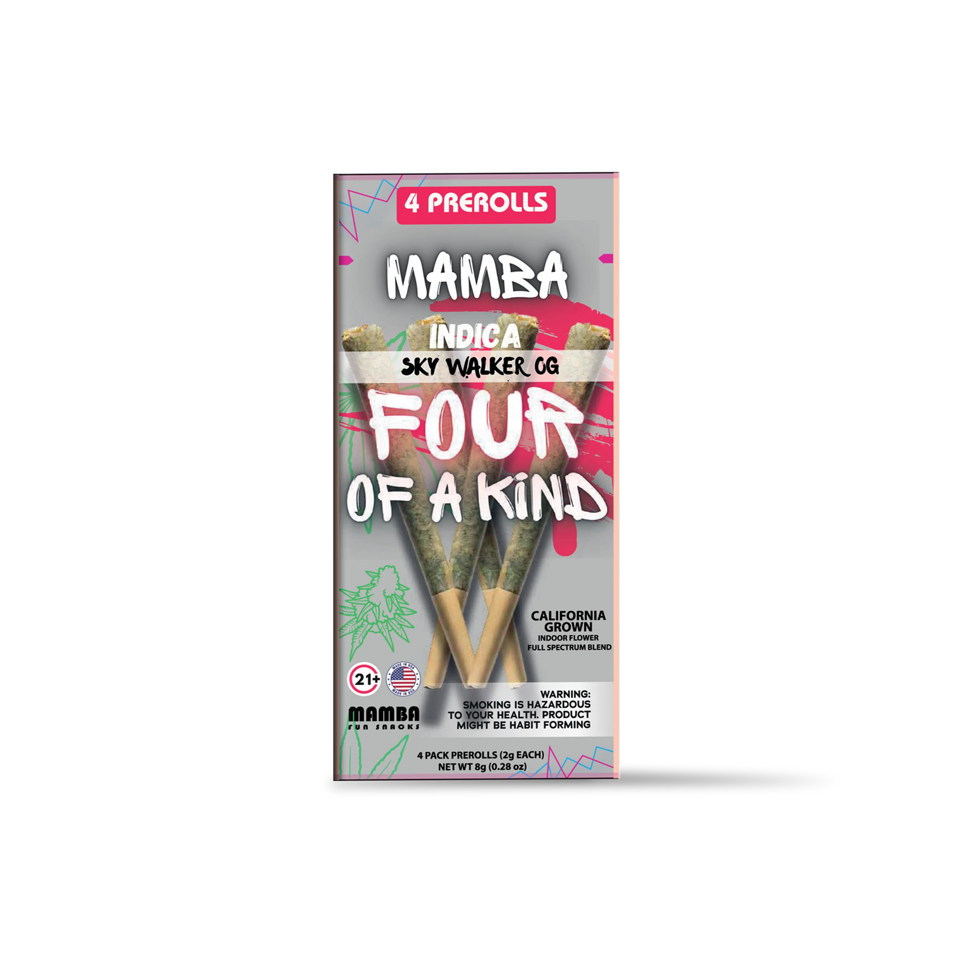 MAMBA Four of a Kind Pre-Rolls – Skywalker OG (Indica)