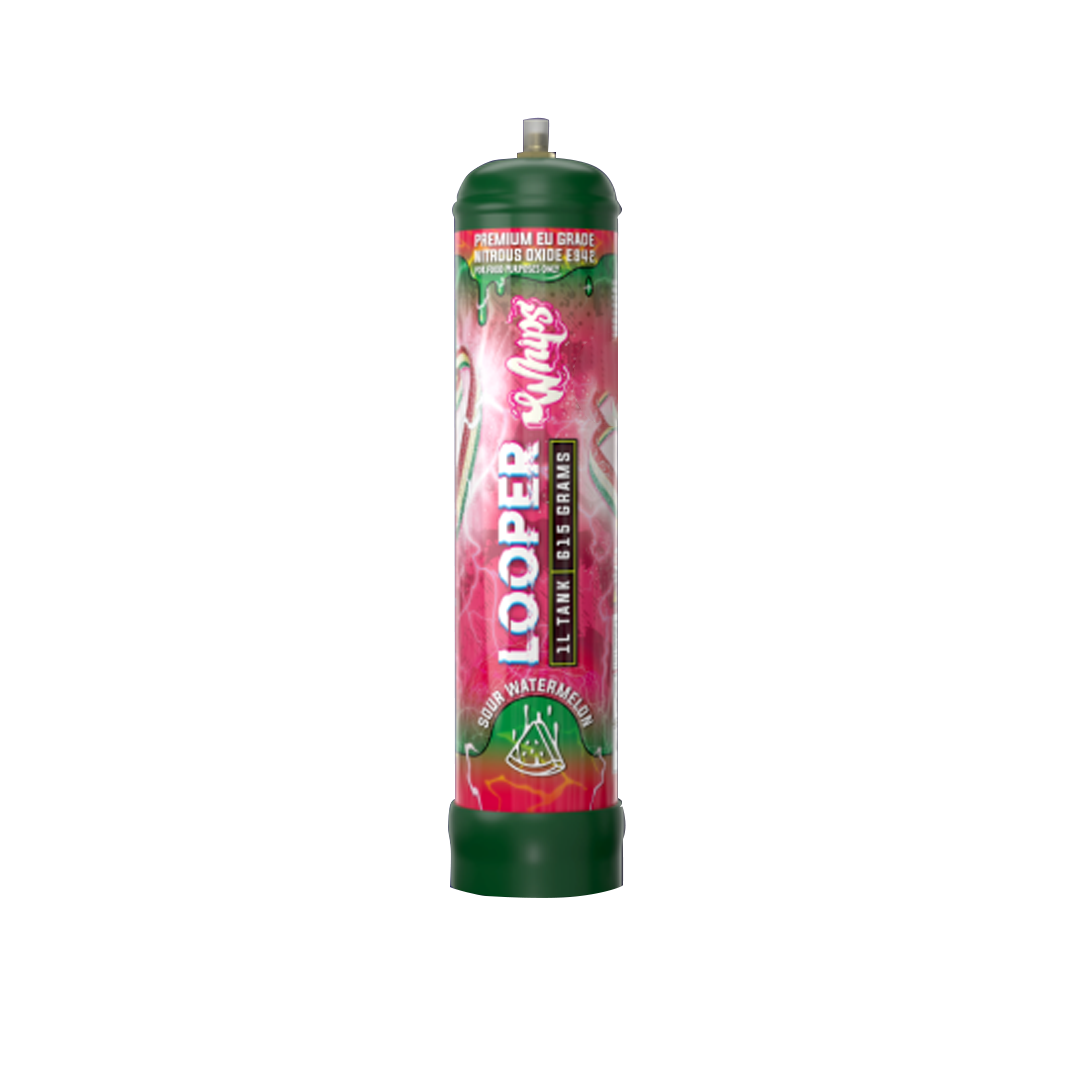 Looper Whips 1L Cream Charger – Sour Watermelon (615g N₂O)