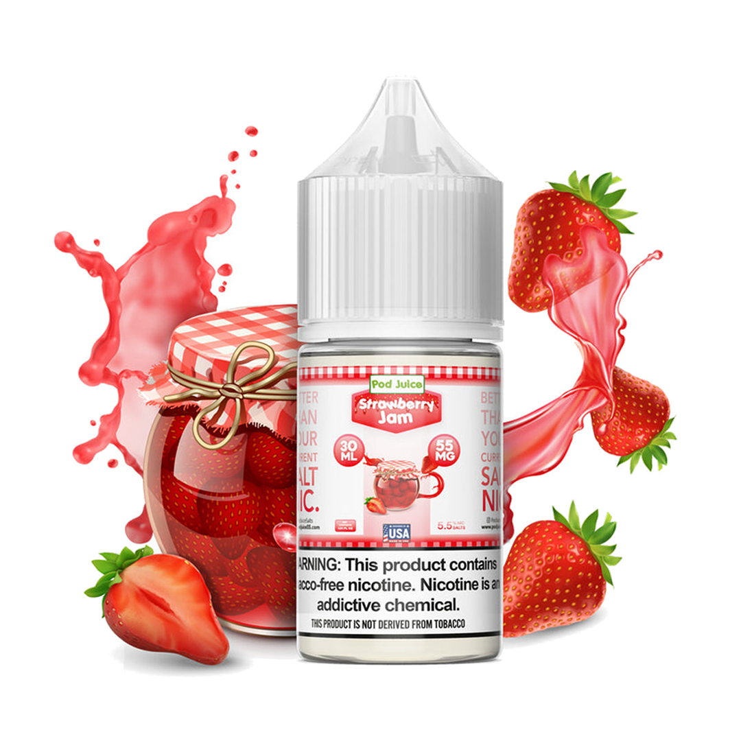 Pod Juice Strawberry Jam Salt Nic30 mL (35 mg / 55 mg)
