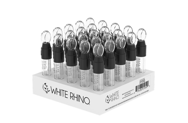 WHITE RHINO GLASS BLUNT SLIDER 25 CT DISPLAY CH 2001