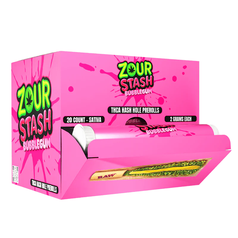 Zour Stash THC-A Hash Hole Pre-Rolls – Bubblegum (Sativa, 2g)